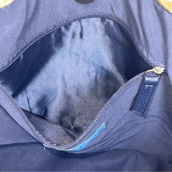 Draper James Straw Hook & Loop Summer Feminine Prairie Floral Scarf Tote Bag - Picture 7 of 10